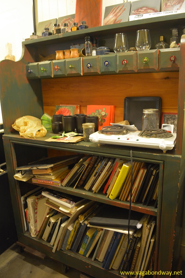 artist book shelf
