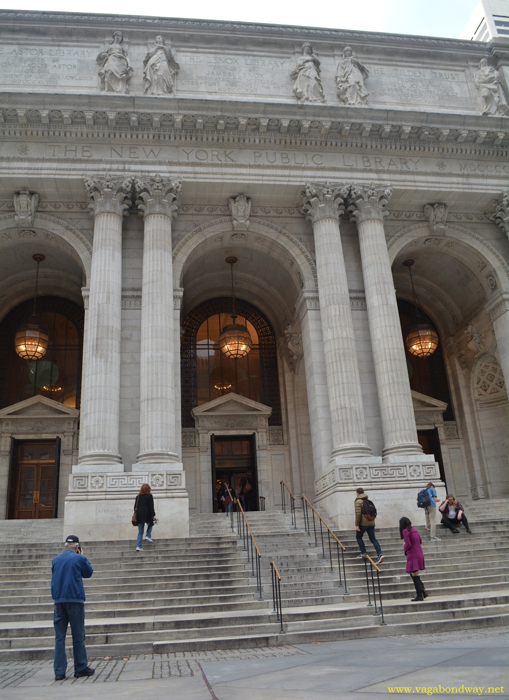 New York City public library with Vagabondway