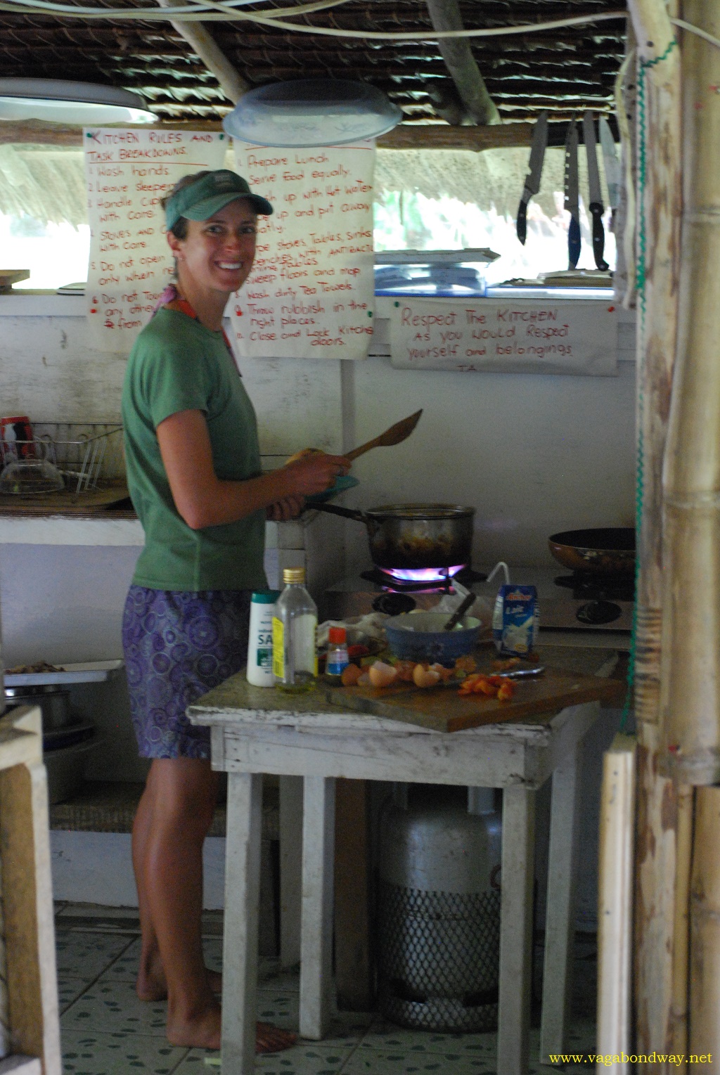Tiff cooking in Vanuatu