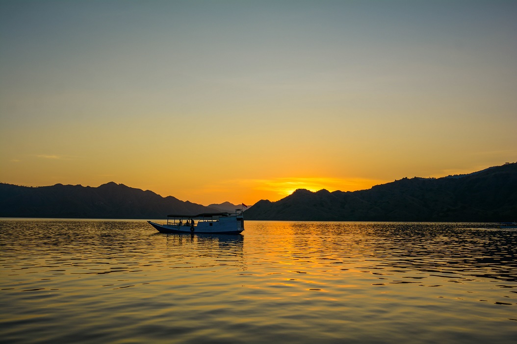 Sunset near Flores Indonesia