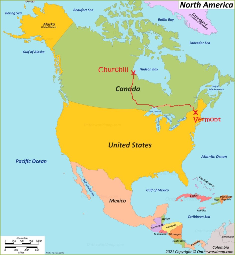 Map to Churchill Manitoba Canada Vagabond Way